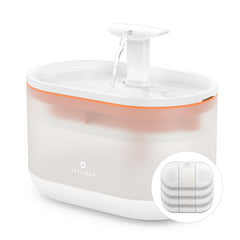 PETLIBRO fontaine pour chats orange – vue frontale illustrant le design et l’accès à l’eau