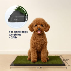 PETMAKER Tapis-pipi gazon artificiel quatre-couches, contrôle des odeurs et nettoyage simple.