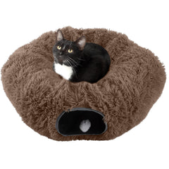 PETMAKER tonnel-chat-lit-3-pieds, espace détente et jeu pour chat.
