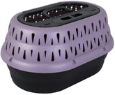 Cage Petmate à chargement par le dessus pour chat avec poignée supérieure.