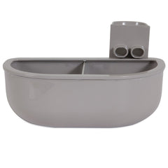 Petmate Double Diner sur cage gris petit, remplissage extérieur pratique.