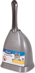 Petmate Scoop N' Hide avec support discret pour rangement propre.