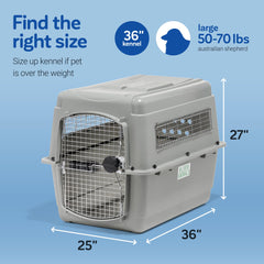 Petmate Sky Kennel étiquettes animaux vivants facilitant l'identification.