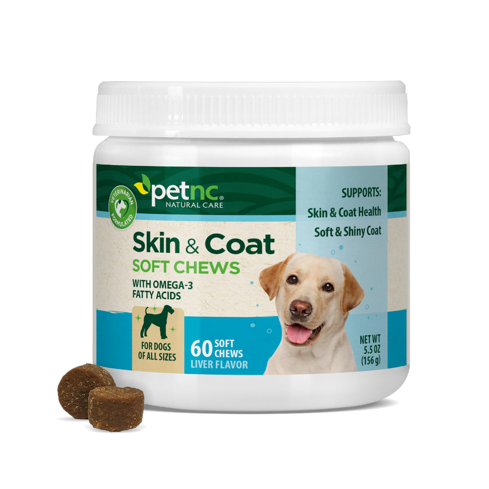 PetNC Skin & Coat, boîte pratique pour une supplémentation quotidienne.