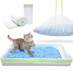PETOCAT liner pour bac à litière compatible, ouverture large facilitant le remplissage.
