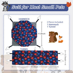 Tunnel suspendu Petonfun bleu etoile pour exploration en cage