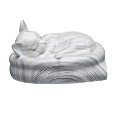 Urne PETQTBB blanche compacte pour chat, espace discret pour les cendres.