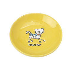 Petrageous Silly Kitty, assiette en pierre jaune 5 po adaptée aux portions.