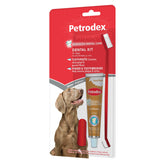 Kit dentaire Petrodex pour chien prêt à l'emploi.