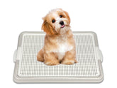 Pets-N-Me porte-tapis-pipi-chien gris, idéal pour l’entraînement intérieur.