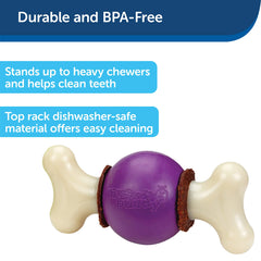 PetSafe Busy Buddy Bouncy Bone – anneaux remplis pour friandises, récompense lente