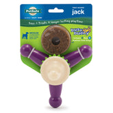 PetSafe Busy Buddy Jack montre son design en caoutchouc texturé pour mastiquer durablement.