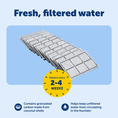 Filtre universel Drinkwell compatible avec diverses fontaines PetSafe pour plus de praticité.