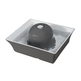 PetSafe Drinkwell fontaine en céramique gris, hydratation quotidienne des animaux.