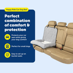 PetSafe Happy Ride coussin rembourré et rebord rassurant.