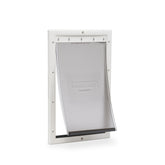Porte PetSafe en plastique montrant l installation facile sur porte intérieure.