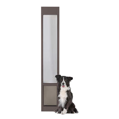 Porte glissante PetSafe pour chat et chien en bronze, installation rapide.