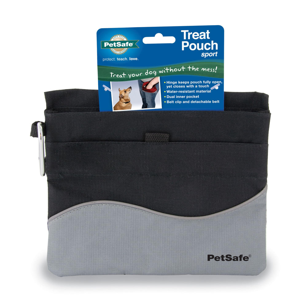 Pochette PetSafe Treat Pouch Sport avec ouverture charnière pour friandises.