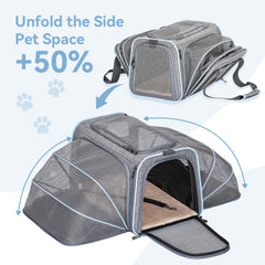 Petsfit fenêtres ventilées en mesh assurant une bonne aération.