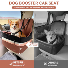 PETSFIT – Siège-auto chien hauteur 6 pouces, boosteur de vue.