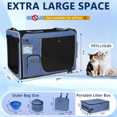 Petskd boite-litiere integree, pratique pour les trajets et l hygiène.