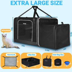 Petskd porte-chat XL mailles respirantes offrent ventilation optimale pour animal.