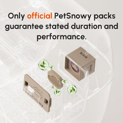 PetSnowy parfum litière automatique trois pièces, neutralise les odeurs.