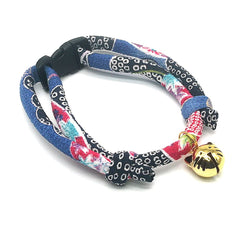 PetSoKoo collier chat imprimé kimono crêpe, léger et agréable à porter.