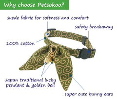 Charm ouvert trois chances sur collier PetSoKoo, porte-bonheur pour chat