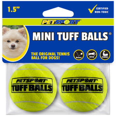 PetSport Mini Tuff Ball, balle tennis pour petits chiens, durabilité accrue.