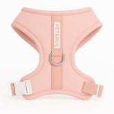 Harnais PETsRUS en néoprène rose, vue avant—confort maximal pour chien.