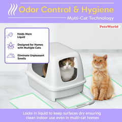 PetsWorld pad-refills contrôle des odeurs avec parfum frais pour habitat plus agréable.
