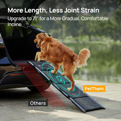 PetThem Rampe chien 71 pouces largeur 44 cm: stabilité pour chaque pas.