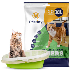 Pettiny 20 XL, sac litière à cordons, facilite le changement propre et rapide.