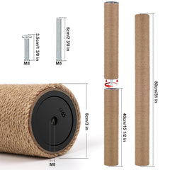 PETUOL poteau grifrage en jute naturelle pour chats actifs