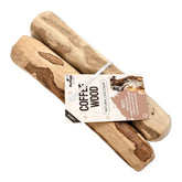 Petyupp bois cafe batons gros chien 2 pieces: stimulation naturelle et mastication durable.