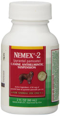 Pfizer Nemex-2, bouteille 2oz, administration facile pour chiens, contrôle des vers.