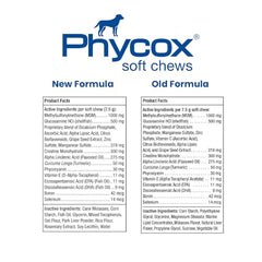 Phycox gommes douces chien: texture agréable pour une administration quotidienne.