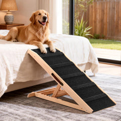 PiChongspace rampe pour chien de 43 pouces avec plateau d’arrivée, pratique et sécurisante
