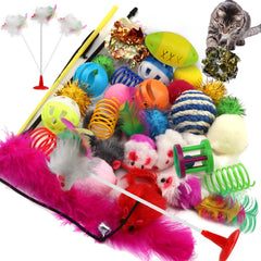 PietyPet kit jouets chat 32 pièces pour stimuler l'activité quotidienne