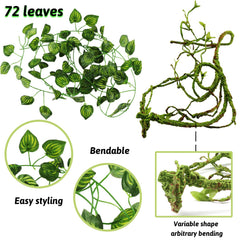 PietyPet mini-plante lierre suspendue style 1, cachette naturelle