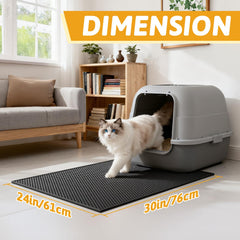 Pieviev tapis litiere anti-trace, douceur pour les pattes et moins de traces autour de la caisse.