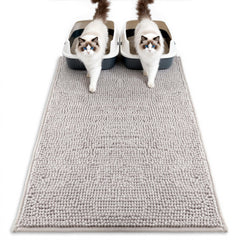 Tapis Litière Chenille Pieviev 36x30—capte litière et réduit les éclaboussures autour du bac.