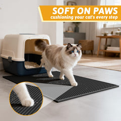 Pieviev tapis litiere confort pattes, doux pour les pattes sensibles.