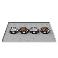 Pieviev tapis-nourriture-chien-chat-bord-eleve protège les sols des éclaboussures.
