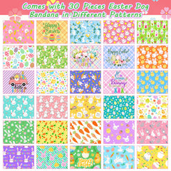 Bandanas Piklodo pour chien, motif carotte, parfait pour Pâques et photos amusantes.