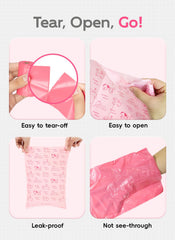 Format standard 9x13 pouces rose, adapté à la plupart des distributeurs.