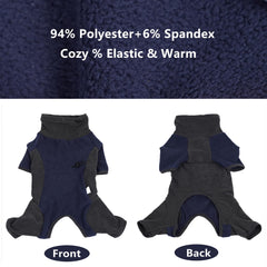Ensemble complet Pinellia pour chien bleu 2XL, couvre tout le corps pour les activités.
