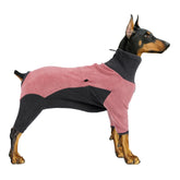 Manteau Pinellia pour chien en polaire rose, protection contre le froid lors des promenades.