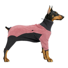 Manteau Pinellia pour chien en polaire rose, protection contre le froid lors des promenades.